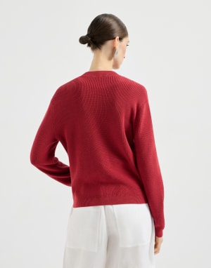 棉质对襟衫 红宝石色 女款 - Brunello Cucinelli