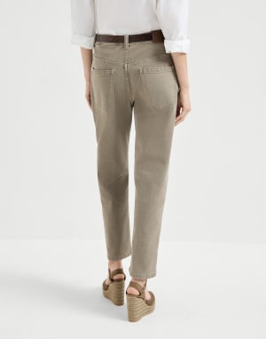 Baggy Tapered-Hose Armeegrün Damen - Brunello Cucinelli