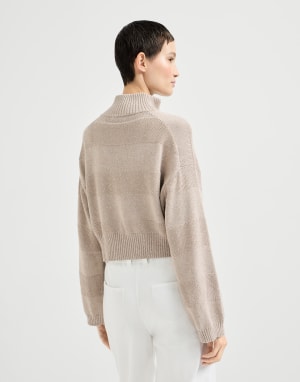 Кардиган Dazzling Stripes Песок пустыни Женщина - Brunello Cucinelli