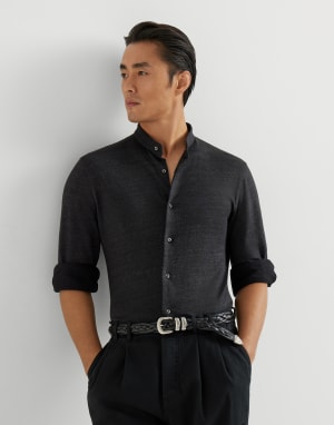 Jersey shirt Anthracite Man - Brunello Cucinelli
