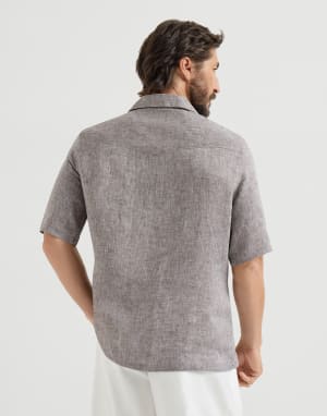 Рубашка с коротким рукавом Коричневый Мужчина - Brunello Cucinelli