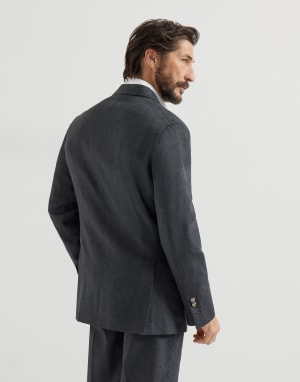 Chevron deconstructed blazer Anthracite Man - Brunello Cucinelli