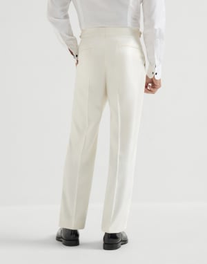 Pantalón Esmoquin Blanco Crudo Hombre - Brunello Cucinelli