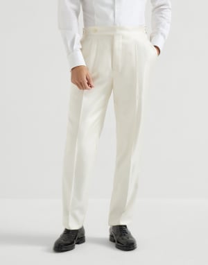 Pantalón Esmoquin Blanco Crudo Hombre - Brunello Cucinelli