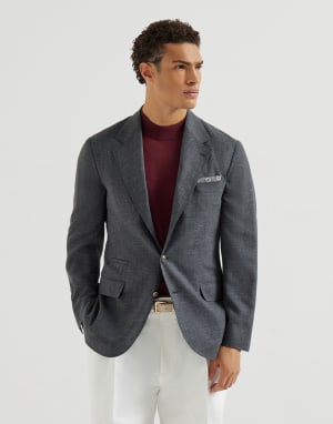 Blazer con botones metálicos Gris Oscuro Hombre - Brunello Cucinelli