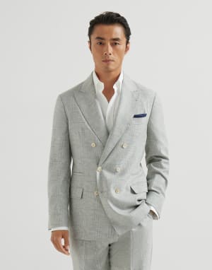 Uconstructed blazer Pearl Grey Man - Brunello Cucinelli