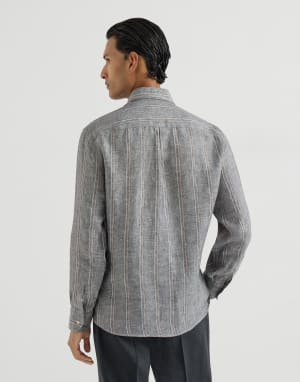 Shirt with chest pocket Grey Man - Brunello Cucinelli