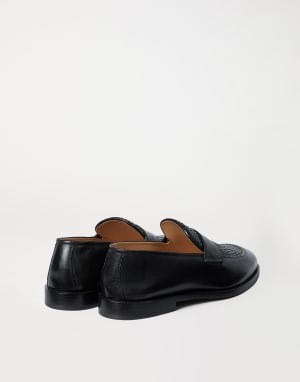 Calfskin penny loafers Black Man - Brunello Cucinelli