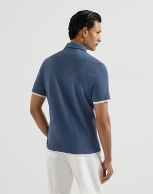 Polo in piquet Azzurro Uomo - Brunello Cucinelli