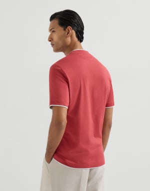T-shirt with faux-layering Strawberry Man - Brunello Cucinelli