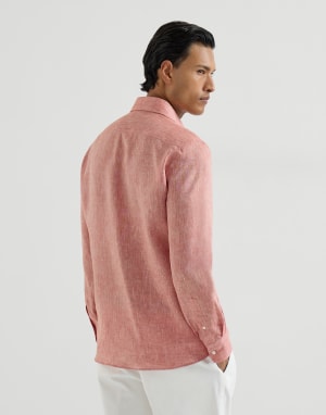 Camisa de lino Albaricoque Hombre - Brunello Cucinelli