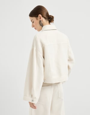 Cover outerwear jacket Chalk Woman - Brunello Cucinelli
