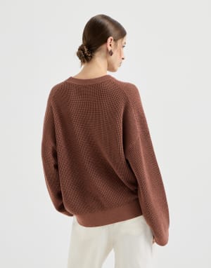 Джемпер Sparkling Texture Кирпично-красный Женщина - Brunello Cucinelli