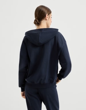 Lightweight French terry sweatshirt Blue Woman - Brunello Cucinelli