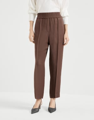 Baggy-Pants Kakao Damen - Brunello Cucinelli