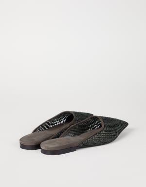 Leather mules Pine Cone Brown Woman - Brunello Cucinelli