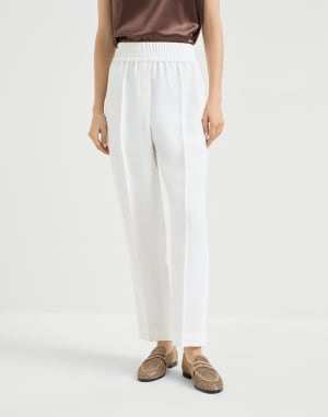 Pantalon Baggy Blanc Femme - Brunello Cucinelli
