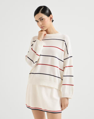 Jersey Textured Stripe Panamá Mujer - Brunello Cucinelli