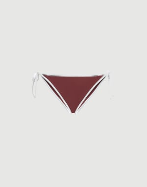 Bikini bottom with monili Bordeaux Woman - Brunello Cucinelli