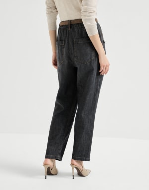 Five-pocket trousers Dark Grey Woman - Brunello Cucinelli