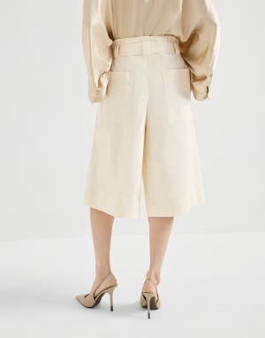 Paperbag Bermuda shorts White Woman - Brunello Cucinelli