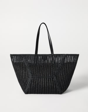 Techno raffia BC Duo bag Black Woman - Brunello Cucinelli