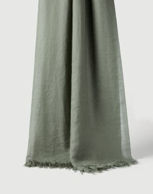 Cashmere and silk scarf Green Woman - Brunello Cucinelli