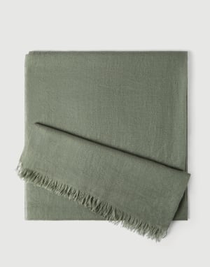 Cashmere and silk scarf Green Woman - Brunello Cucinelli