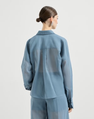 Organza shirt Azure Woman - Brunello Cucinelli