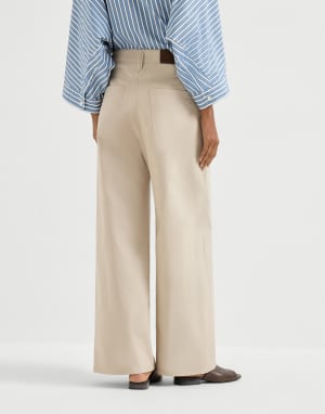 Loose Wrapped trousers Sand Woman - Brunello Cucinelli