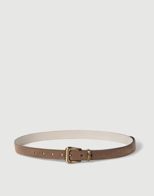Suede belt Light Brown Woman - Brunello Cucinelli