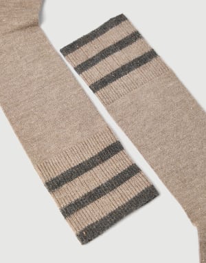 Calzini in maglia Sparkling Beige Donna - Brunello Cucinelli