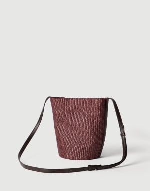 Borsa Sartorial Bucket piccola Bordeaux Donna - Brunello Cucinelli