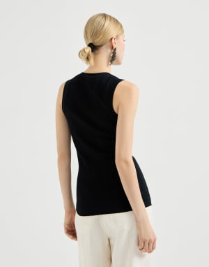 Ribbed jersey top Black Woman - Brunello Cucinelli