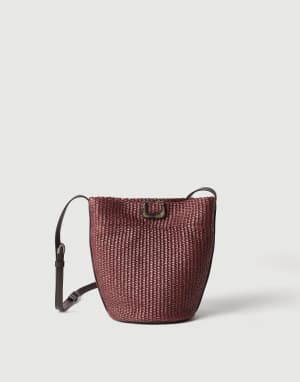 Borsa Sartorial Bucket piccola Bordeaux Donna - Brunello Cucinelli