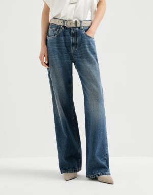 Contemporary Loose trousers Denim Woman - Brunello Cucinelli