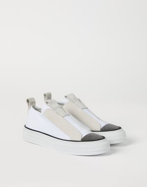 Sneakers con monile Bianco Donna - Brunello Cucinelli