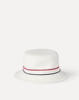 Bucket hat with logo White Woman - Brunello Cucinelli