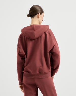 Lightweight French terry sweatshirt Red Woman - Brunello Cucinelli