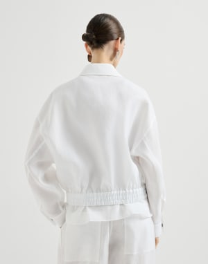 Cotton outerwear jacket White Woman - Brunello Cucinelli