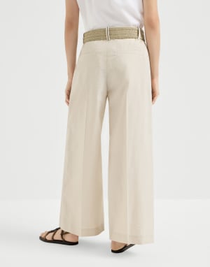 A-line trousers Beige Woman - Brunello Cucinelli