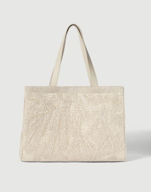 Sac Tote Dazzling Water Lillies Panama Femme - Brunello Cucinelli