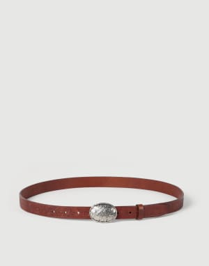 Calfskin belt Mahogany Man - Brunello Cucinelli
