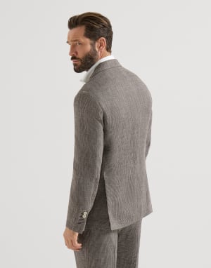 Blazer Cavallo de lino Avellana Hombre - Brunello Cucinelli