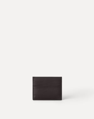 Calfskin card case Rust Brown Man - Brunello Cucinelli