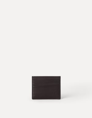 Calfskin card case Rust Brown Man - Brunello Cucinelli