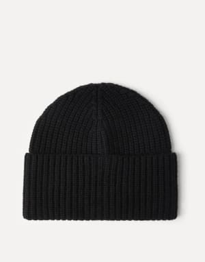 Gorro papalina de cachemir acanalado Negro Hombre - Brunello Cucinelli