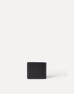 Grained leather wallet Black Man - Brunello Cucinelli