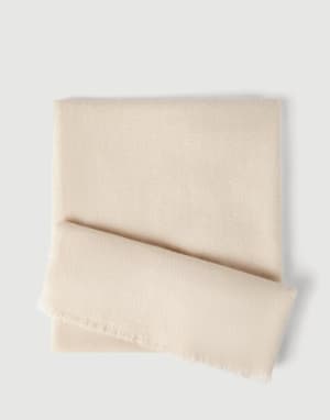 Cashmere diagonal scarf Sand Man - Brunello Cucinelli