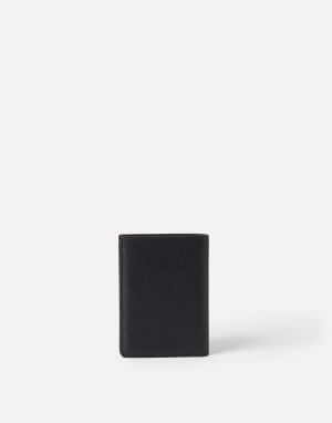 Grained leather passport holder Black Man - Brunello Cucinelli